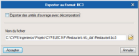 CYPELEC NF. Tableau de matériels en format bc3