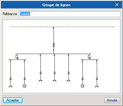 CYPELEC NF. Groupe de lignes